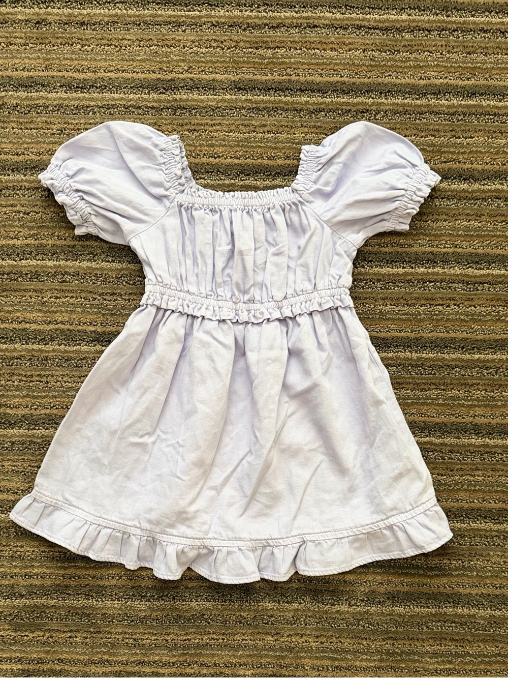 GAP Light Lavender Puff Sleeve Smocked Baby Doll Dress